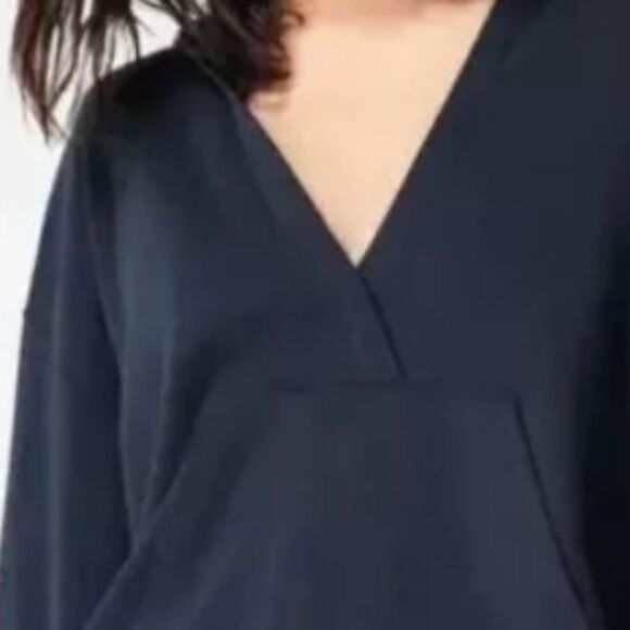 Sweaty Betty hoodie large size 12 sweatshirt  top long sleeve blue pocket Active - Picture 10 of 14